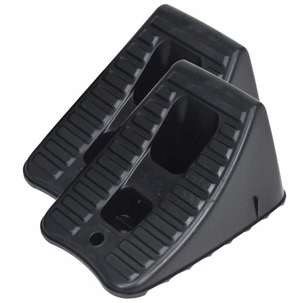 Black Resin Wheel Chocks, 2 Pieces D679795