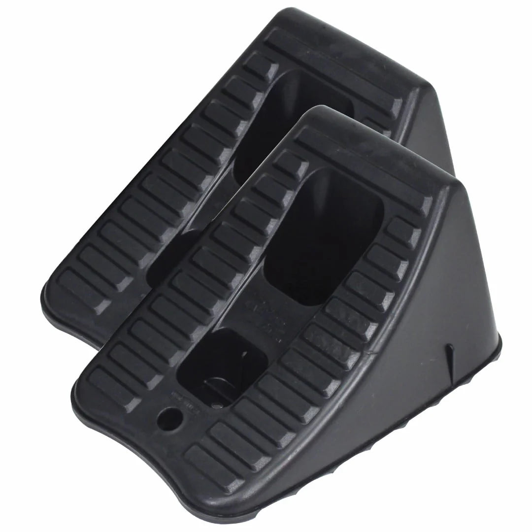 Black Resin Wheel Chocks, 2 Pieces D679795