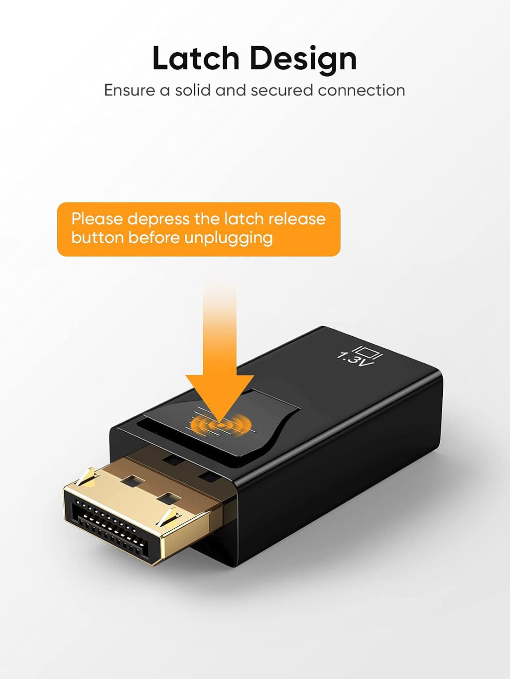 DP to HDMI Adapter 3-Pack Gold Plated Black H69675