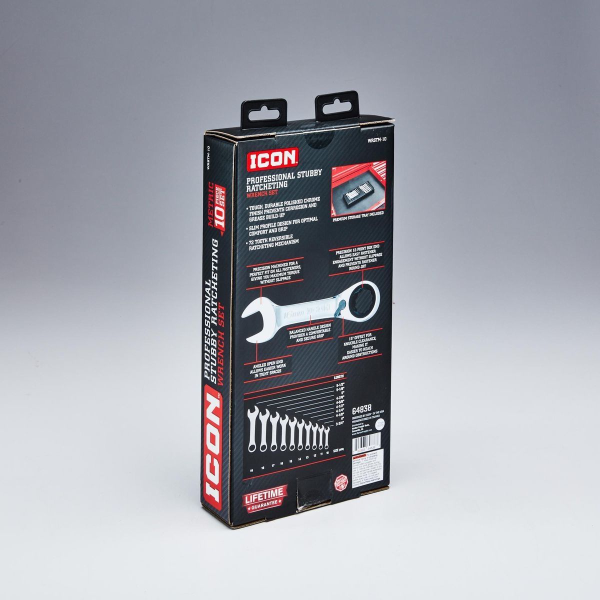 Metric Ratcheting Combination Wrench Set, 10 Piece K798