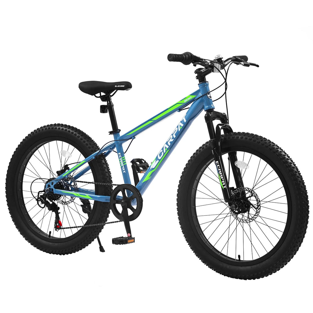 Green 24 inch Fat Tire Mountain Bike C409