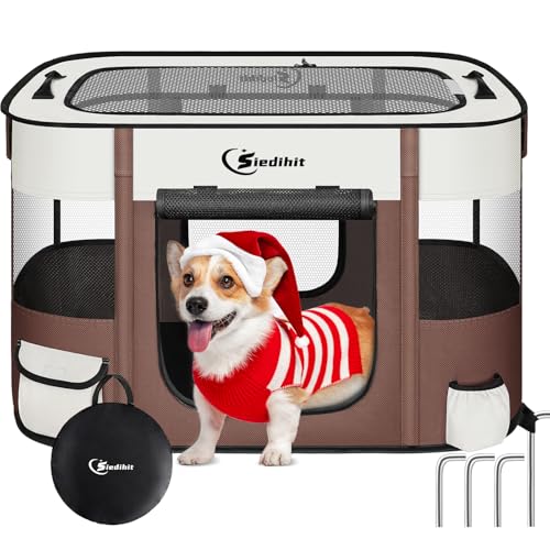 Foldable Dog Playpen with Carrying Case Q54229