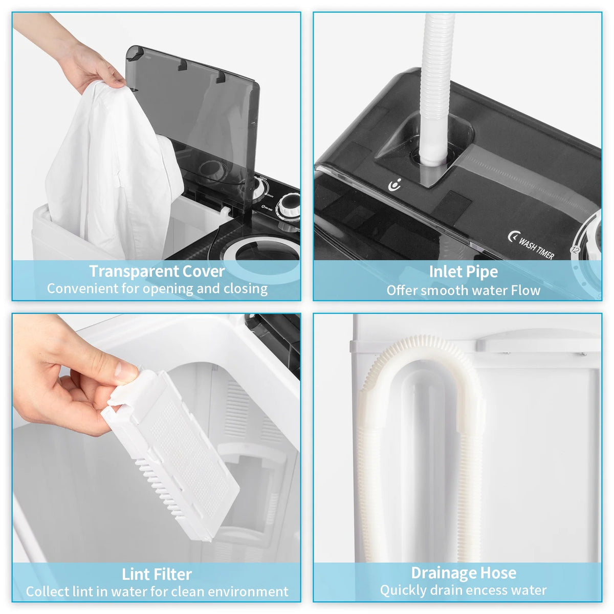 26Lbs Semi-automatic Twin Tub Washing Machine C483
