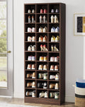 10-Tier Wooden Shoe Storage Cabinet with 30 Cubbies F782485