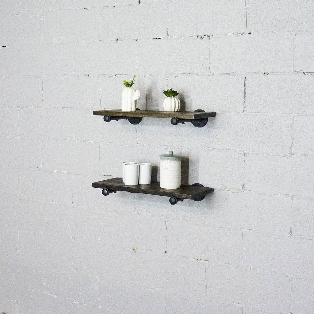 2-Piece Industrial Farmhouse Wall Shelf Set N802