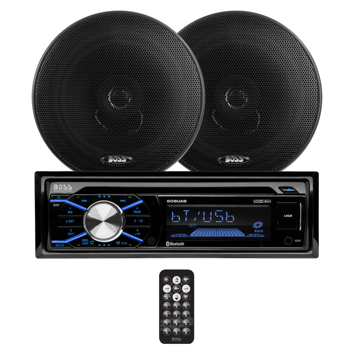 Single Din Car Stereo and Speakers S666