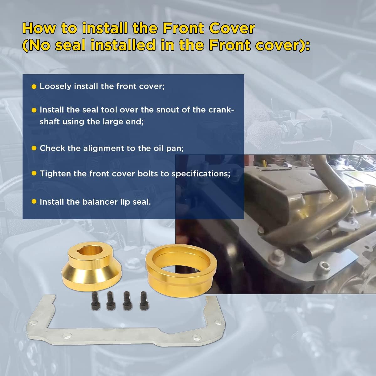 LS Engine Front and Rear Main Seal Alignment Tool Kit, Pack of 2 S490