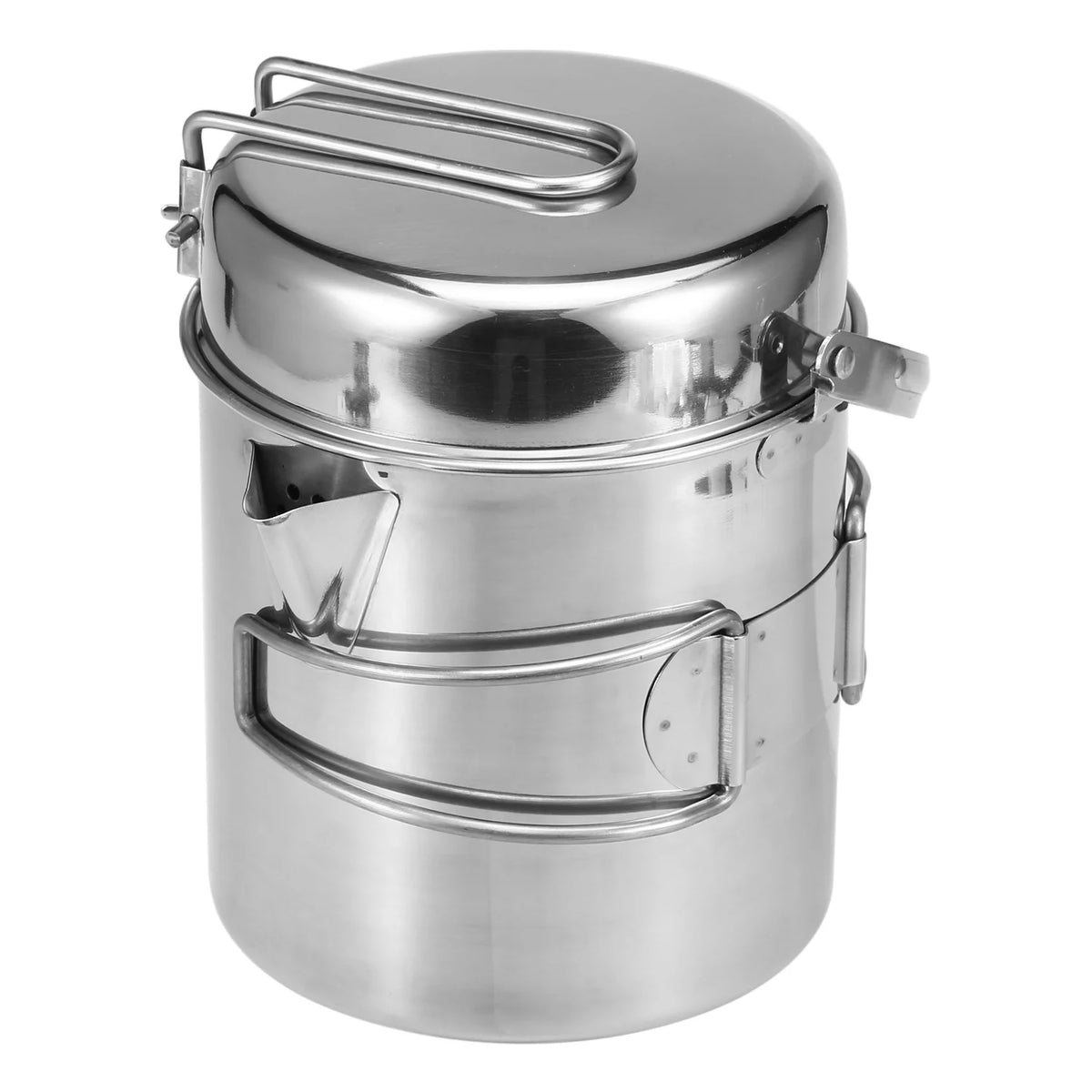 1L Stainless Steel Camping Kettle O1689