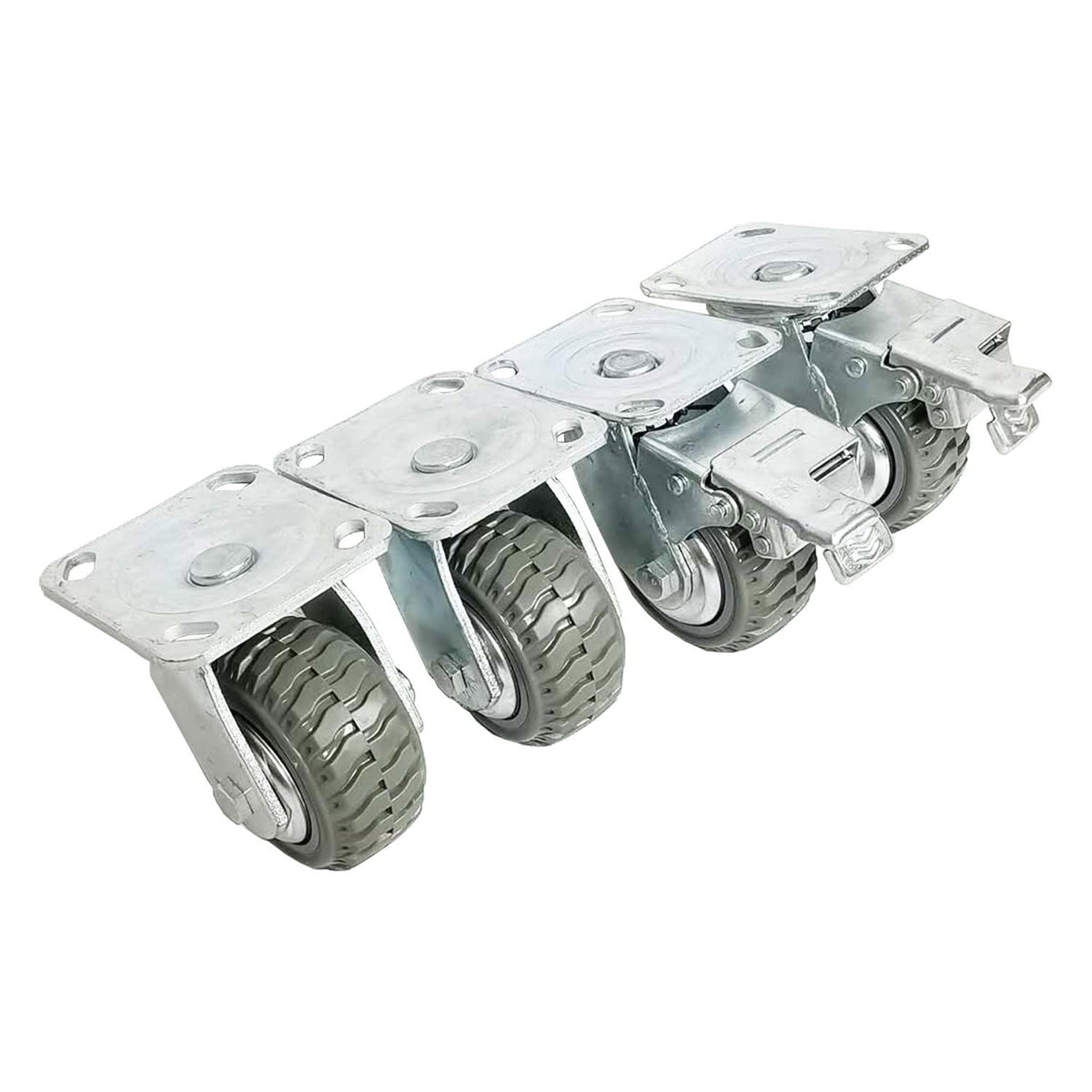 4 Inch Heavy Duty Swivel Casters with Locking Brakes Pack of 2 Z88661