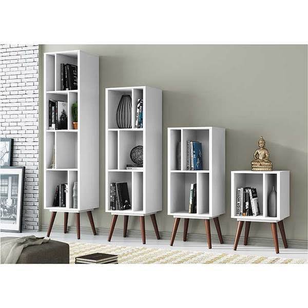 Large White Cubby Bookcase T157