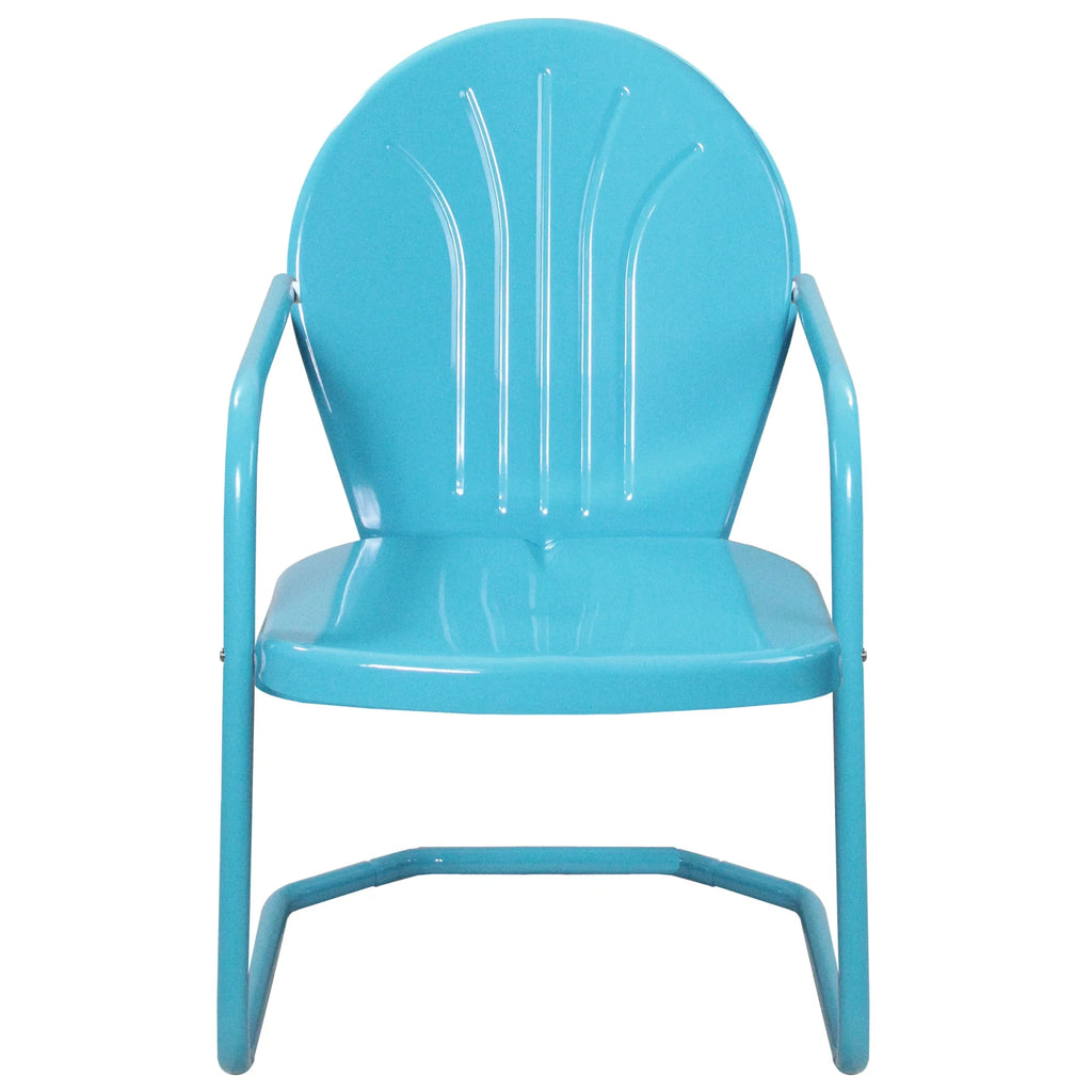 Sky Blue Outdoor Retro Metal Tulip Armchair B698710