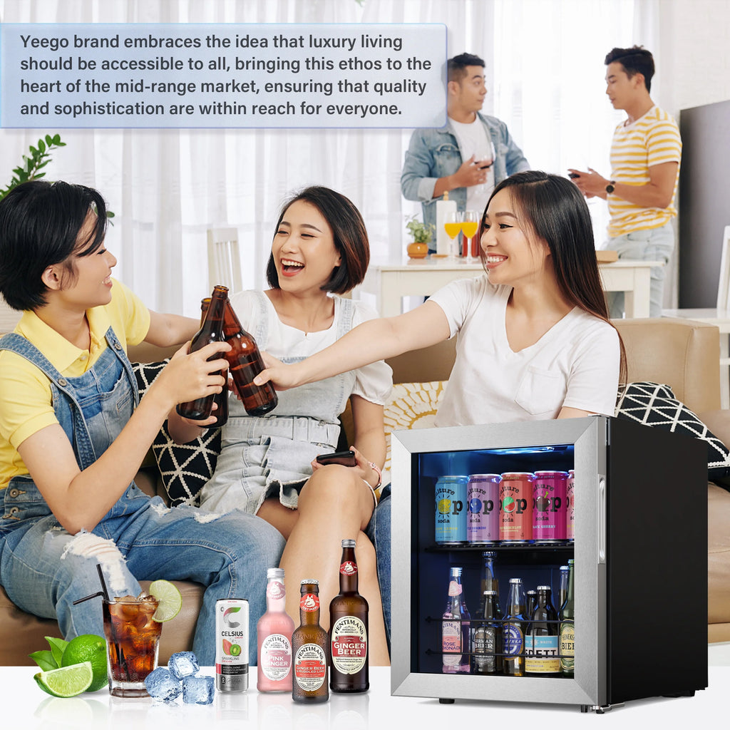 62-65 Can Glass Door Beverage Refrigerator M286