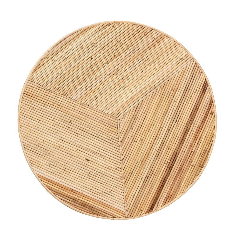 Natural Rattan and Mahogany Wood Coffee Table V606226