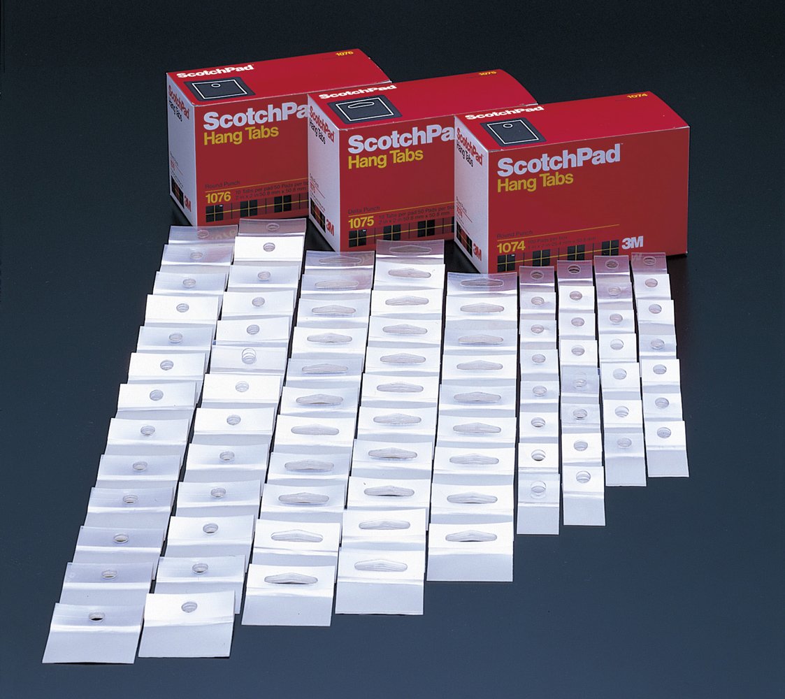 Clear 2 in x 2 in Hang Tabs, 500 per case K258