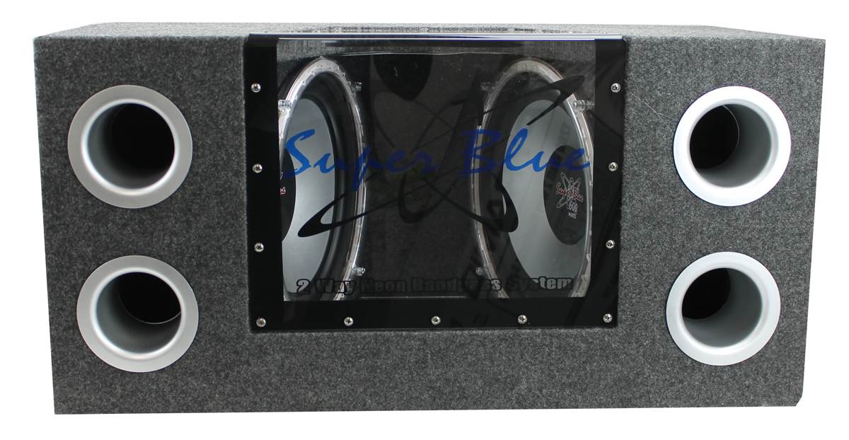 10" Box Subwoofers (2 Pack) with Amplifier and Wire Kit Q369