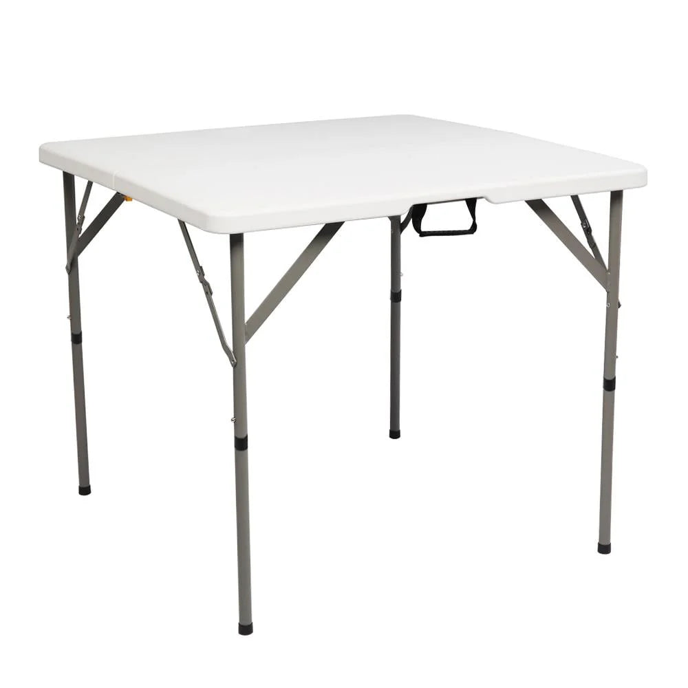 4 Ft White Round Folding Plastic Dining Table O37764