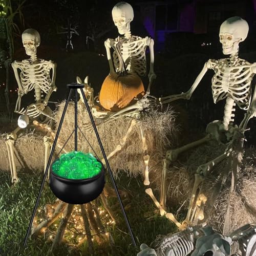 Halloween Plastic Cauldron with Lights E11249