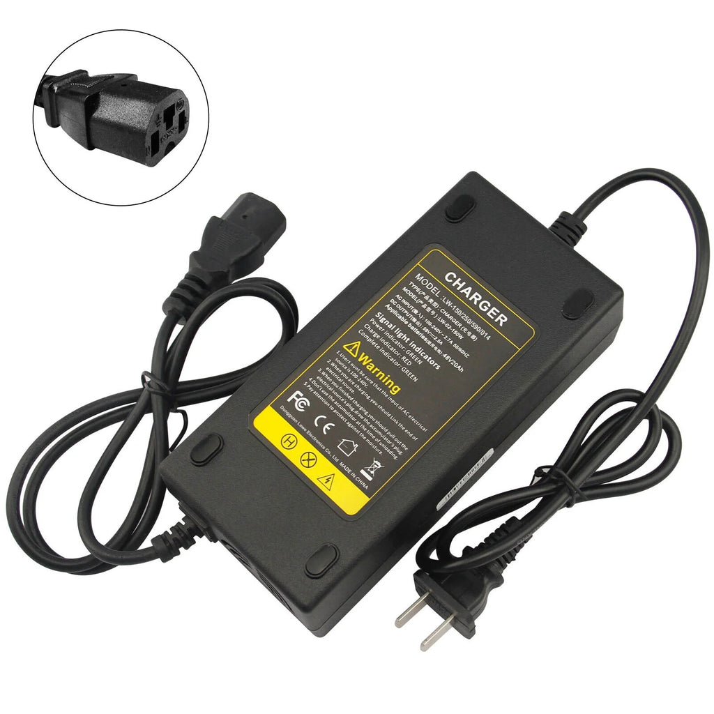 150W 59V 2.5A Charger For 48V Lead Acid Battery Electric Scooter Motorcycle Bicycle J8853
