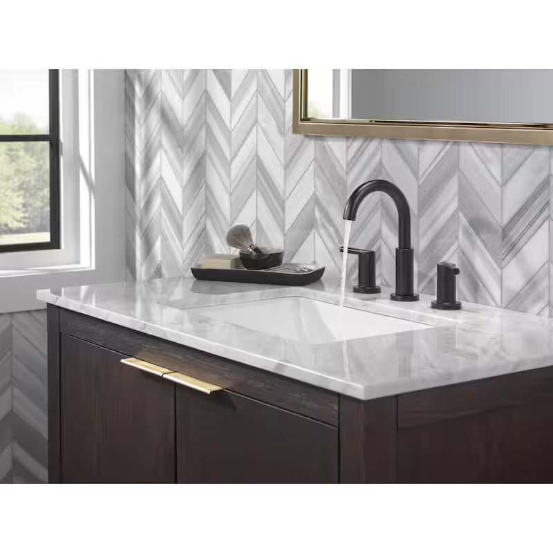 Widespread 2-Handle Bathroom Faucet in Matte Black S8749