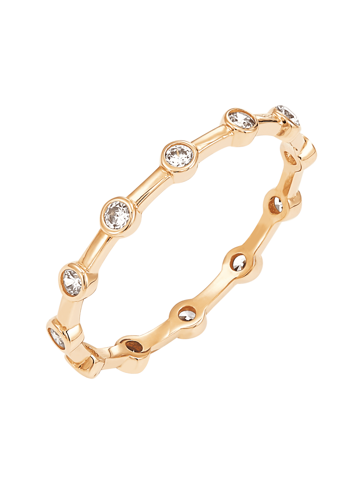 14kt Yellow Gold Cubic Zirconia Rosary Ring E20794