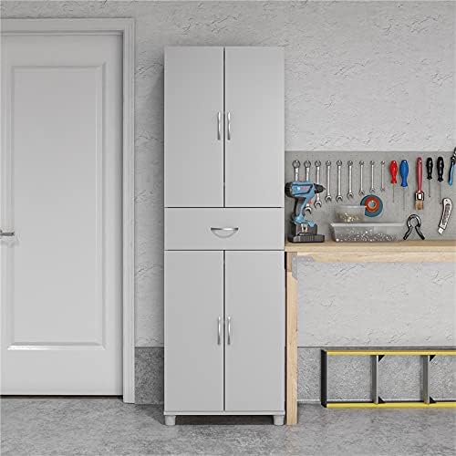 Dove Gray Storage Cabinet with Drawer R633