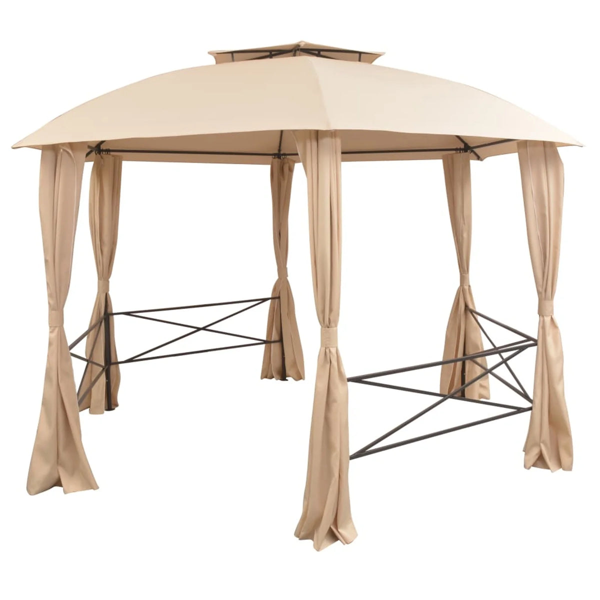 Garden Marquee Pavilion Tent with Curtains 11' 9"x8' 8" R657