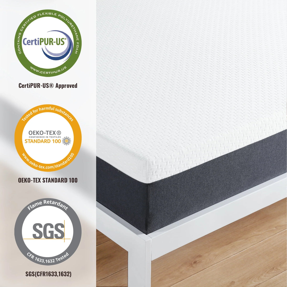10 Inch Gel Memory Foam Mattress Medium Firm Twin Size Z65397