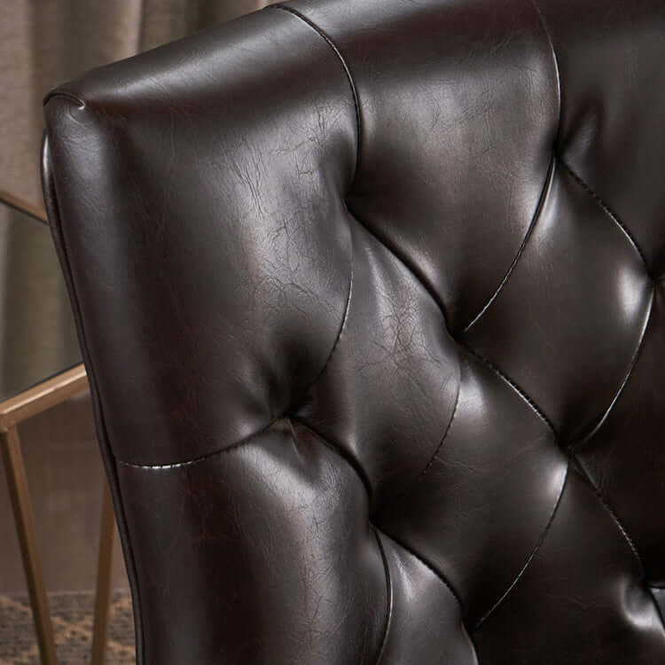 Tufted Leather Dining Room Chairs Y381309