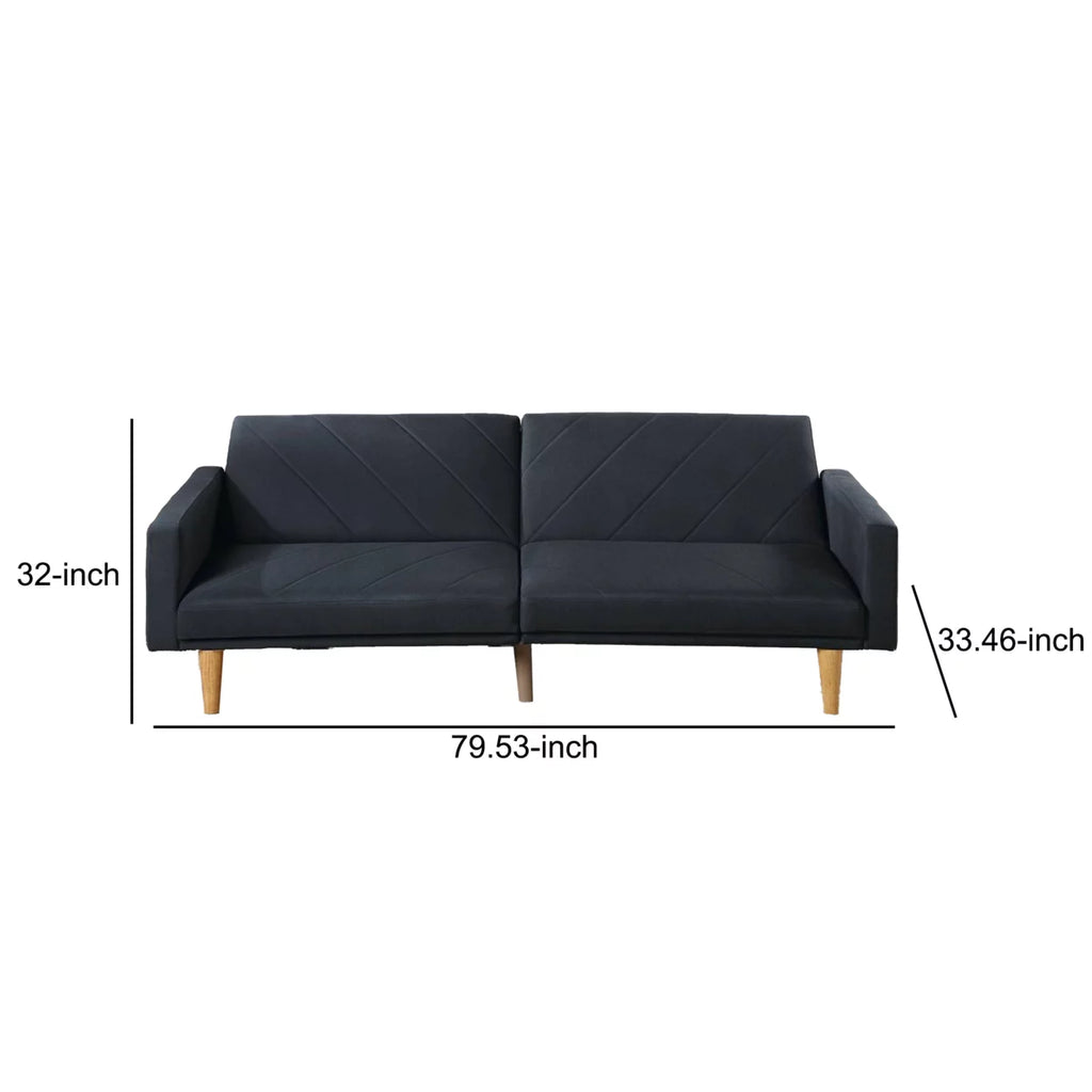 Black Fabric Adjustable Sofa Z406