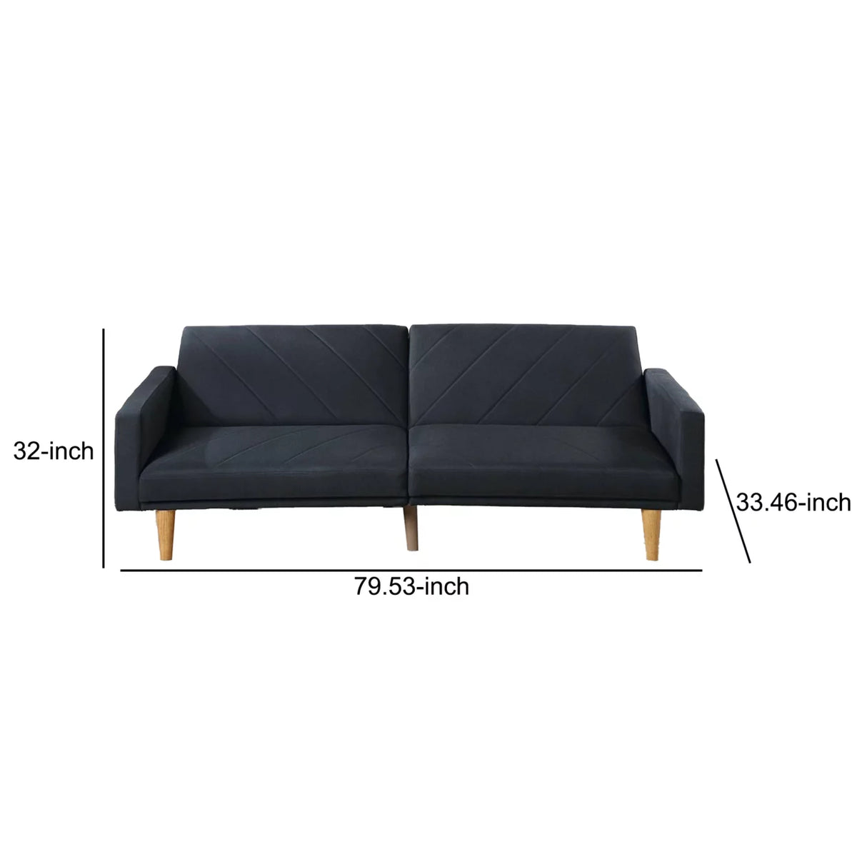 Black Fabric Adjustable Sofa Z406