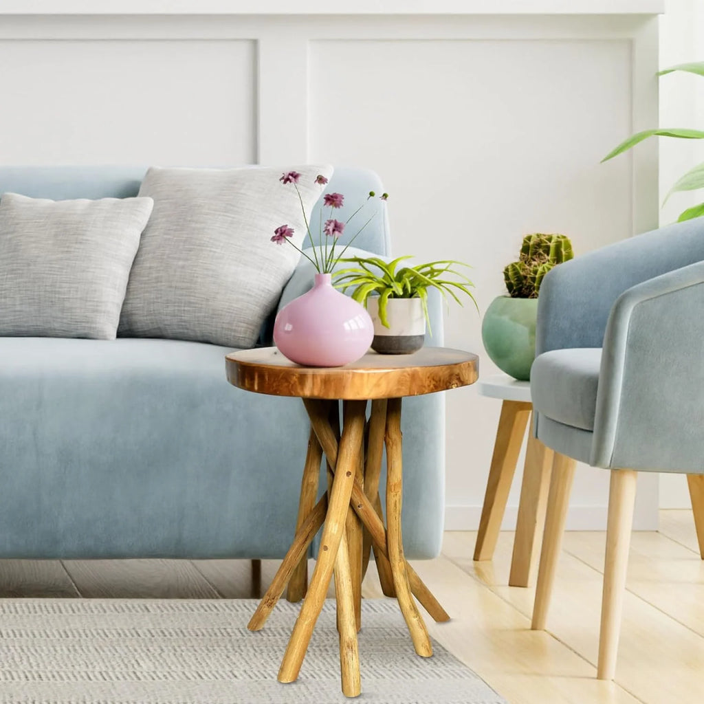 Teak Wood End Table Y168622