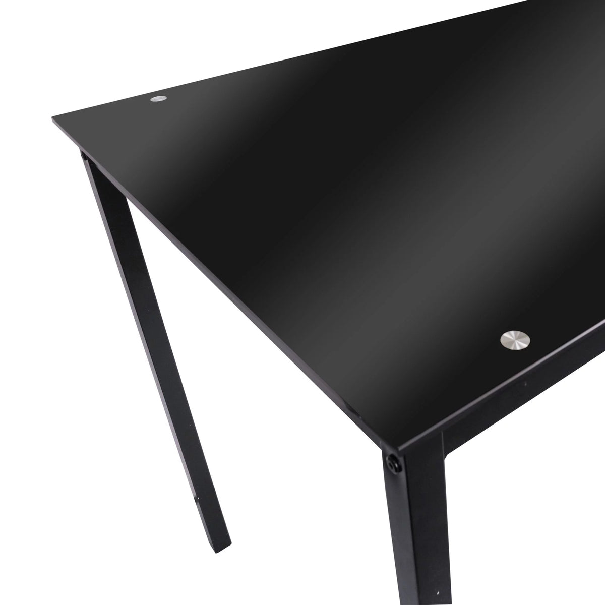 5 Piece Black Dining Table Set with 4 Upholstered Chairs Z930631