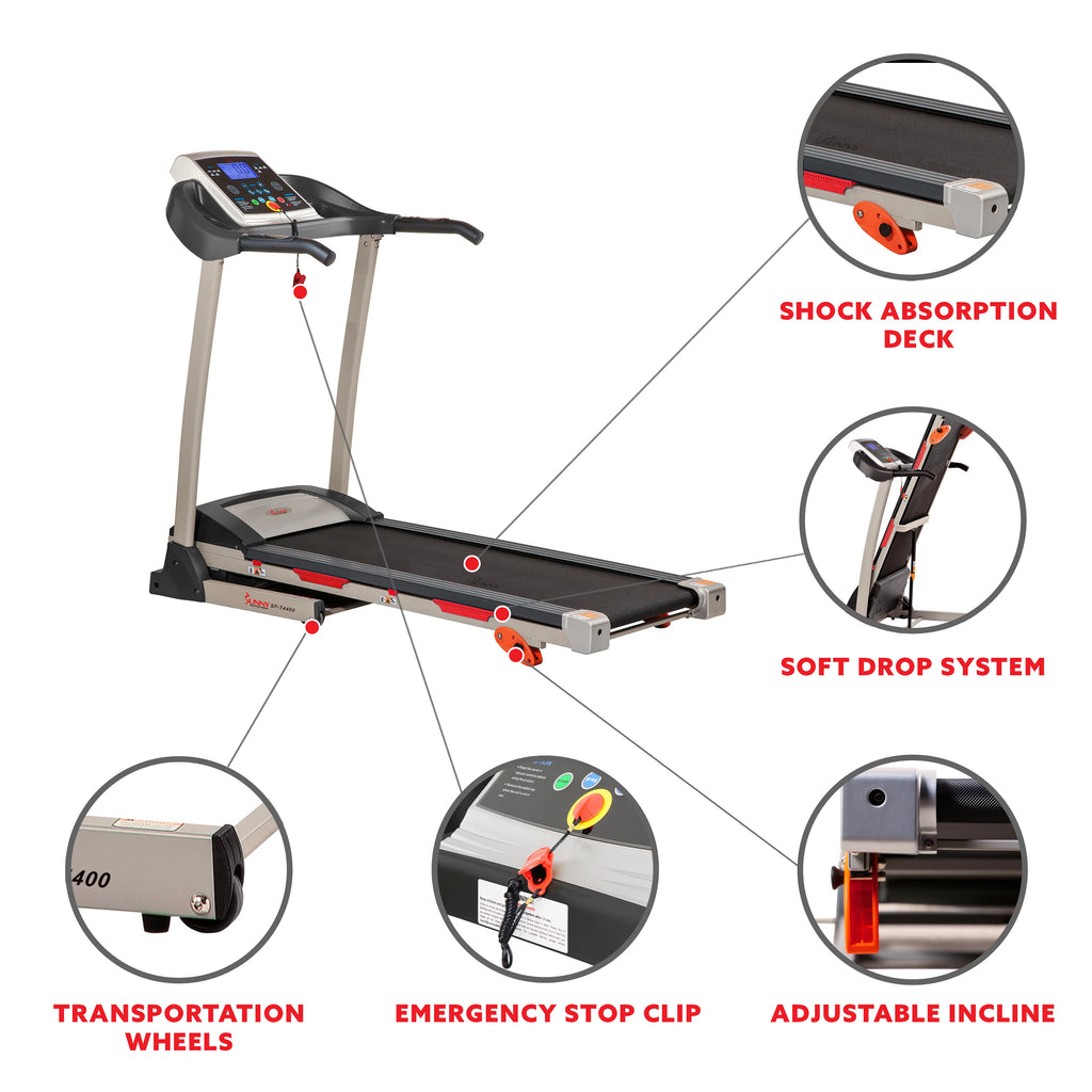 Folding Treadmill with Manual Incline and Pulse Sensors X620666