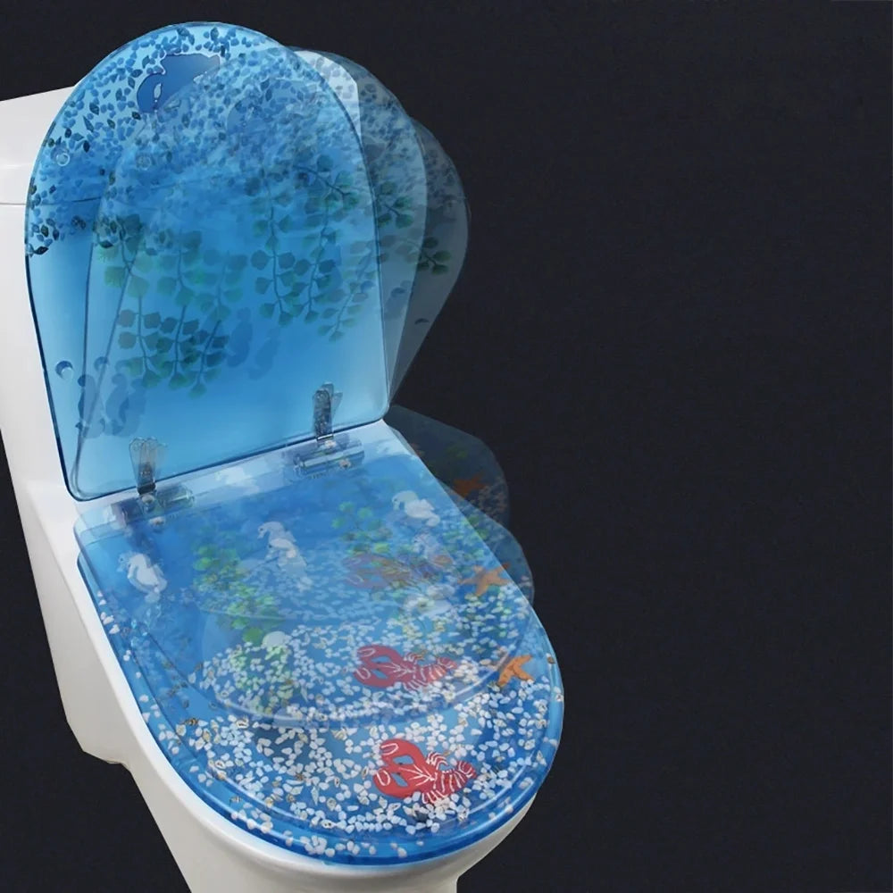 Elongated Resin Toilet Seat with Silent Close Hinges L70820