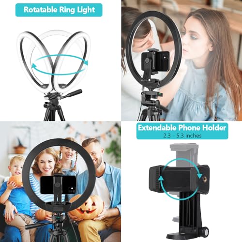 10'' Ring Light with 50'' Extendable Tripod Stand E383