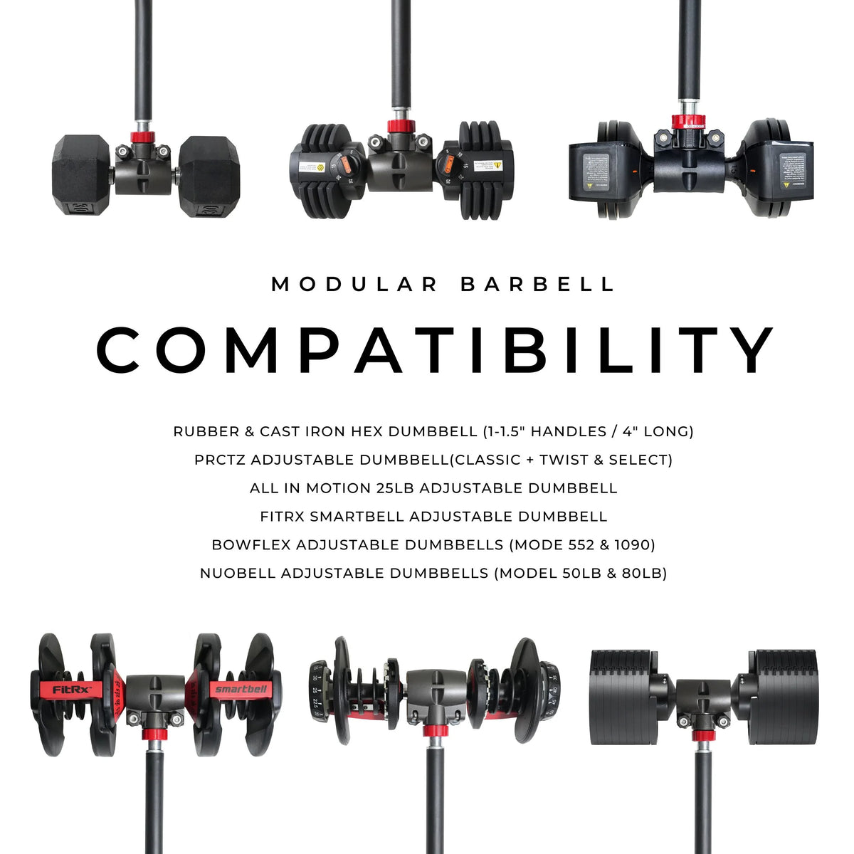 Adjustable Dumbbell to Barbell Converter, up to 200 lb. Capacity D32340
