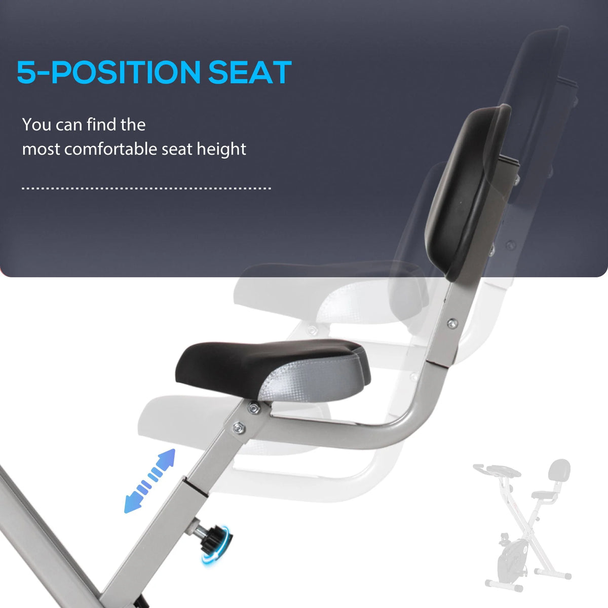 Folding Upright Stationary Indoor Bike with 8 Levels of Magnetic Resistance Z6743