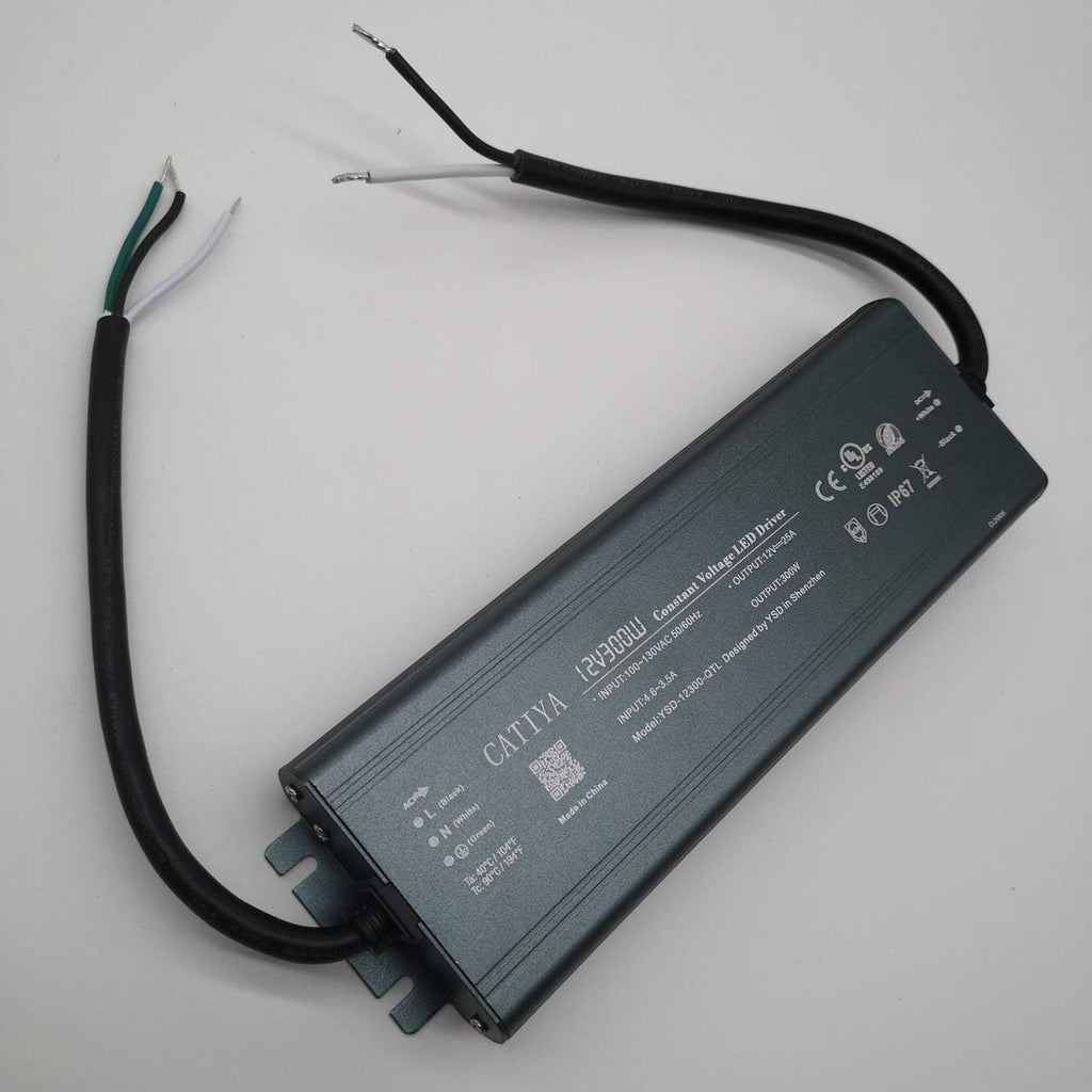 12V 300W LED Driver Transformer, IP67 Waterproof, Pack of 2 R293226