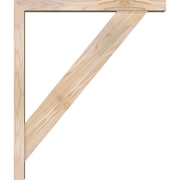 Traditional Block Smooth Bracket with Offset Brace, Douglas Fir W762