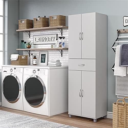 Dove Gray Storage Cabinet with Drawer R633