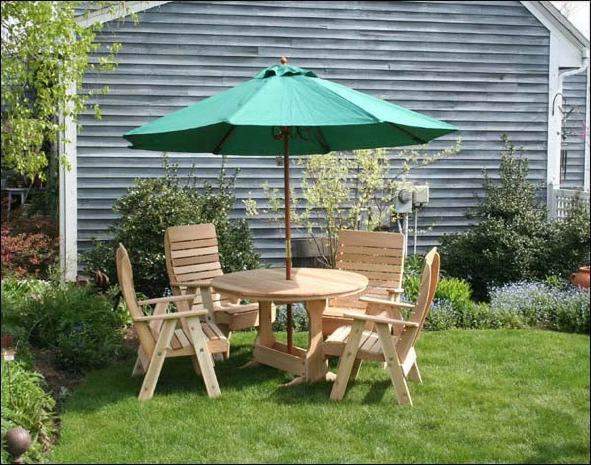 Red Cedar Round Trestle Picnic Table with Benches X335