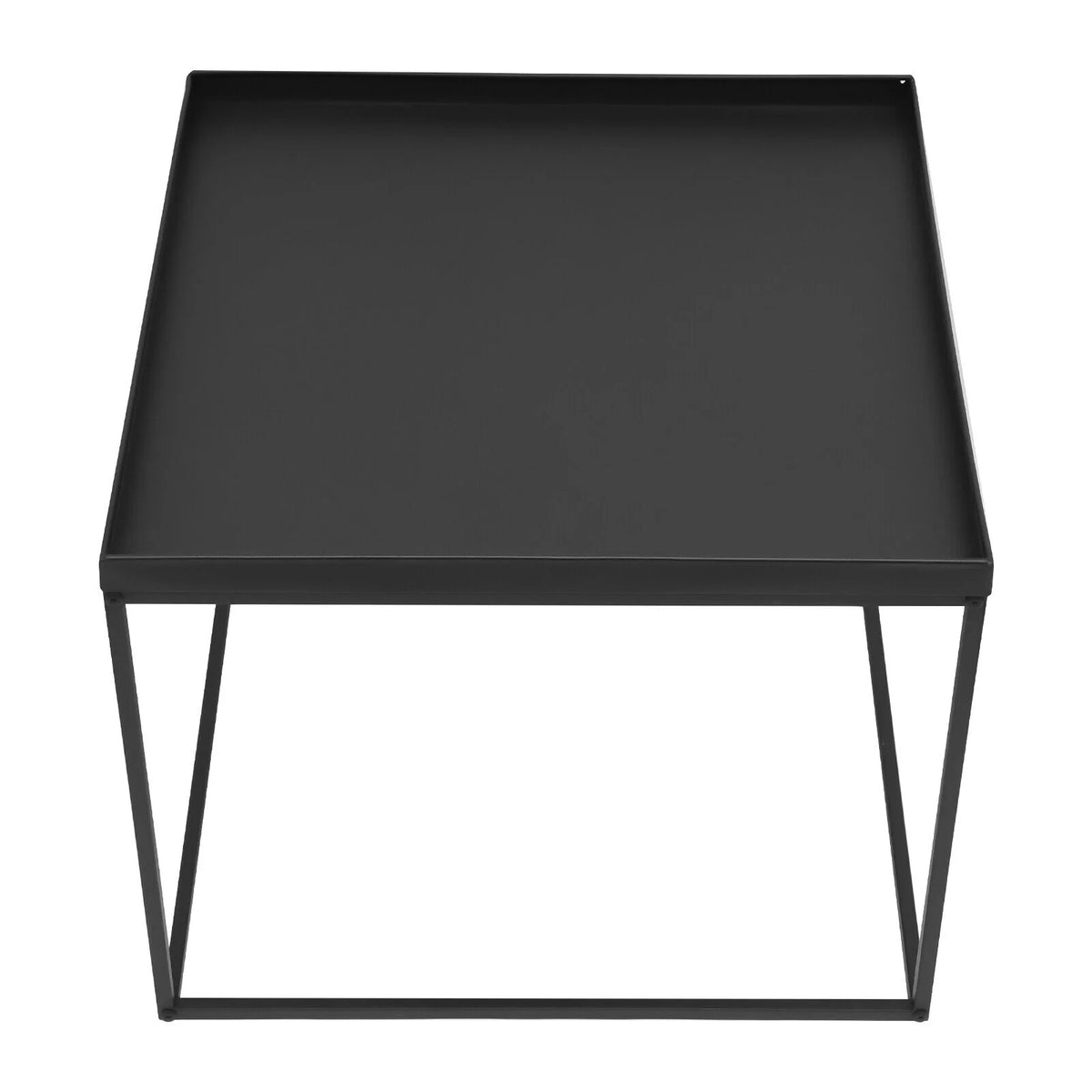 24" Square Steel Side Table Black R747454